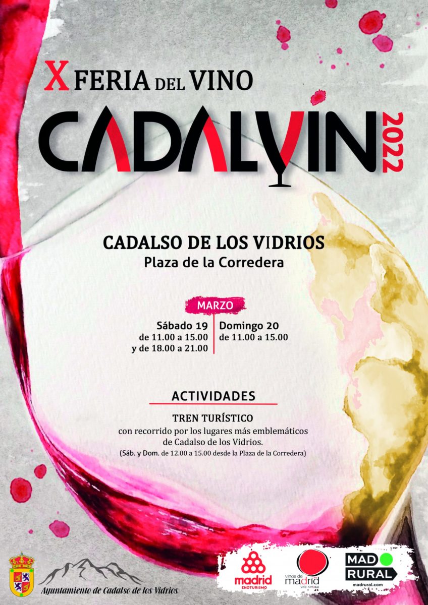 Cartel promocional de la feria del vino Cadalvin