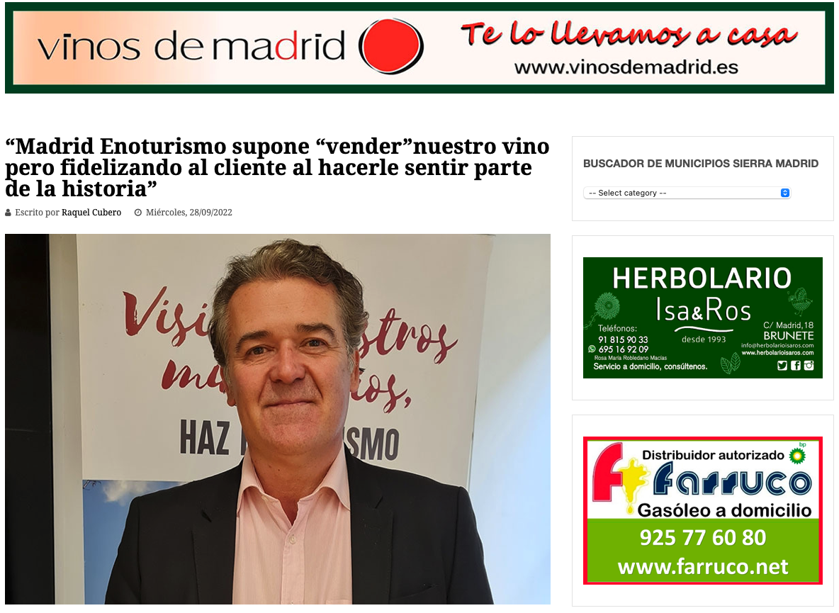 Antonio Reguilón en Periódico Sierra de Madrid