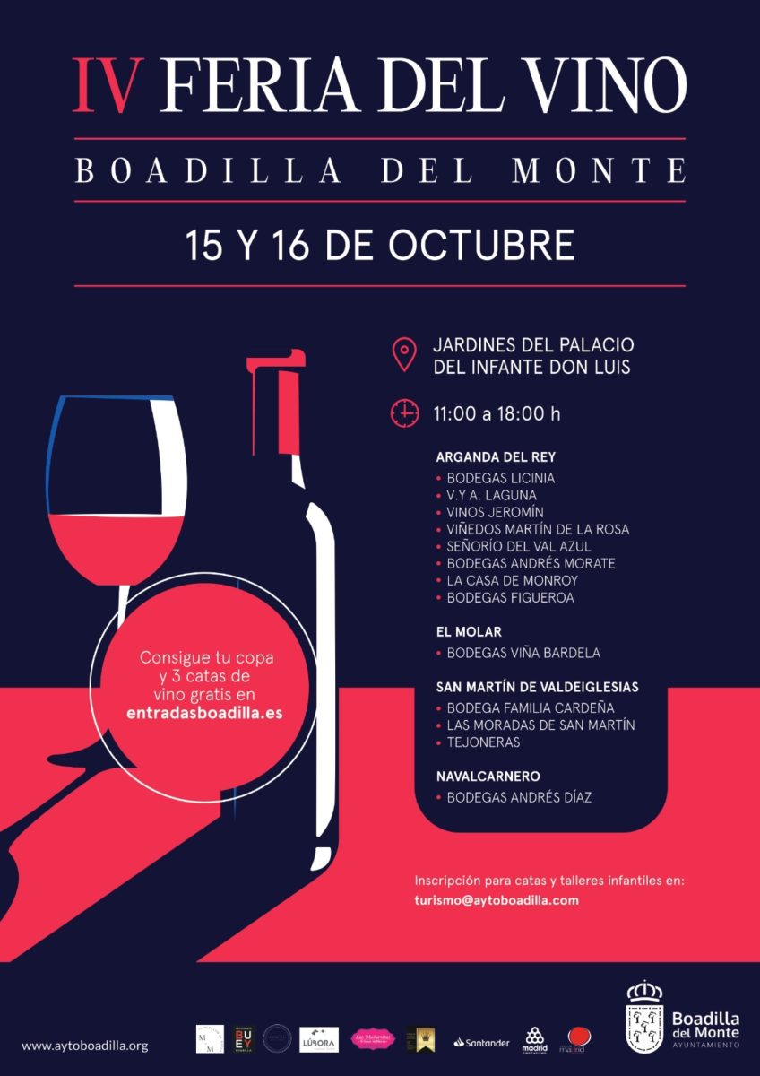 Imagen promocional del cartel de la IV Feria del Vino de Boadilla del Monte