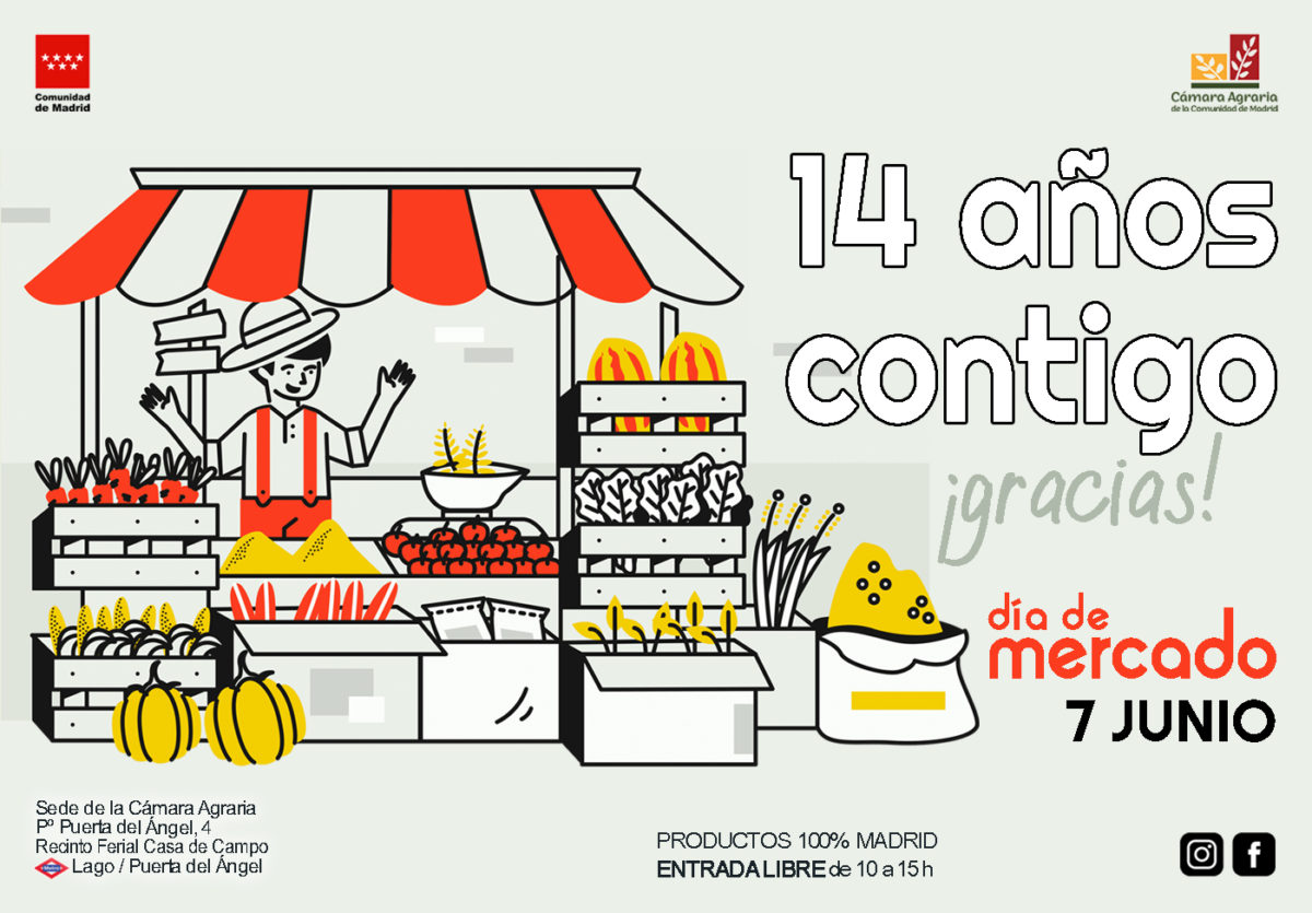 Cartel 14 aniversario de Día de Mercado