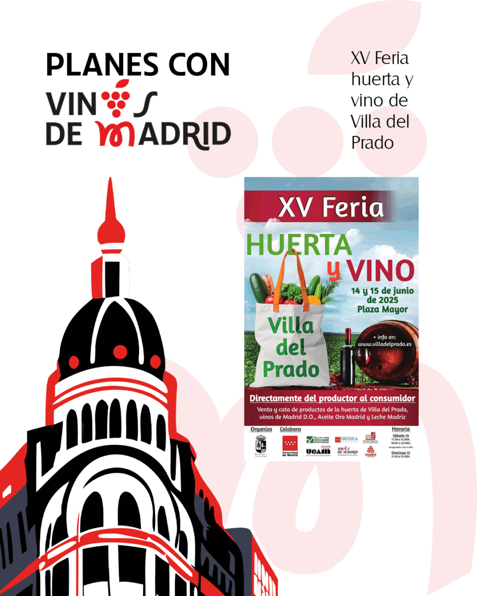 Cartel de la XV edición de la Feria huerta y vino de Villa del Prado